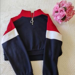 H&M Cropped Half Zip-up Jacket